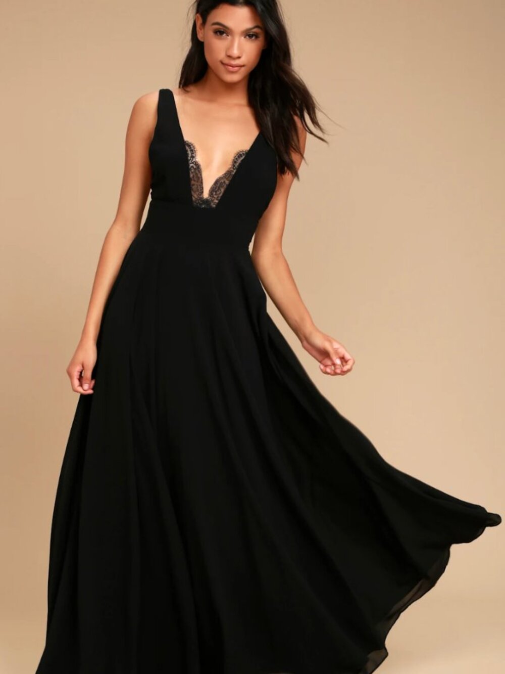 Lulus True Bliss Bridesmaids Dress in Black